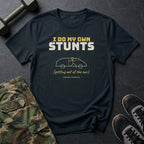 I Do My Own Stunts (Getting Out of the Car) T-Shirt in Black