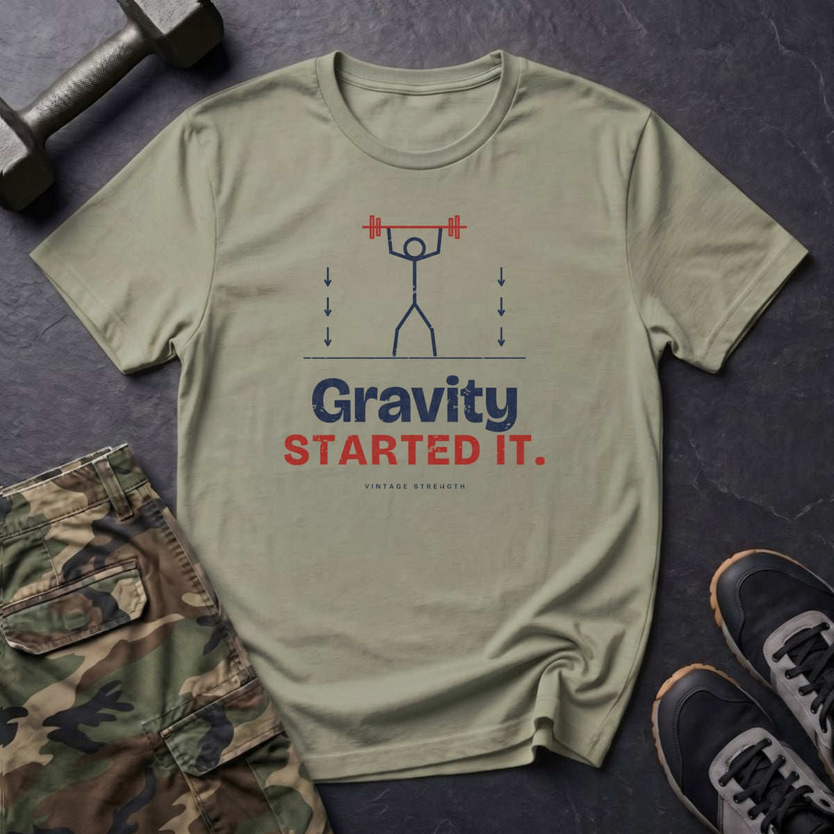 Gravity Started It. T-Shirt in Pistachio