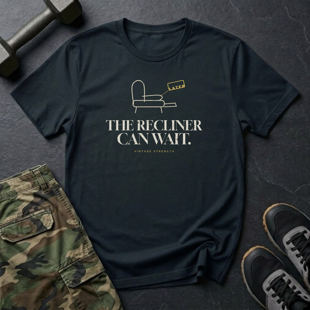 The Recliner Can Wait T-Shirt in Black