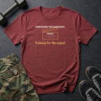 Survived the Surgery. Training for the Sequel. T-Shirt in Heather Cardinal