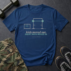 Kids Moved Out. Squat Rack Moved In. T-Shirt in Heather Navy