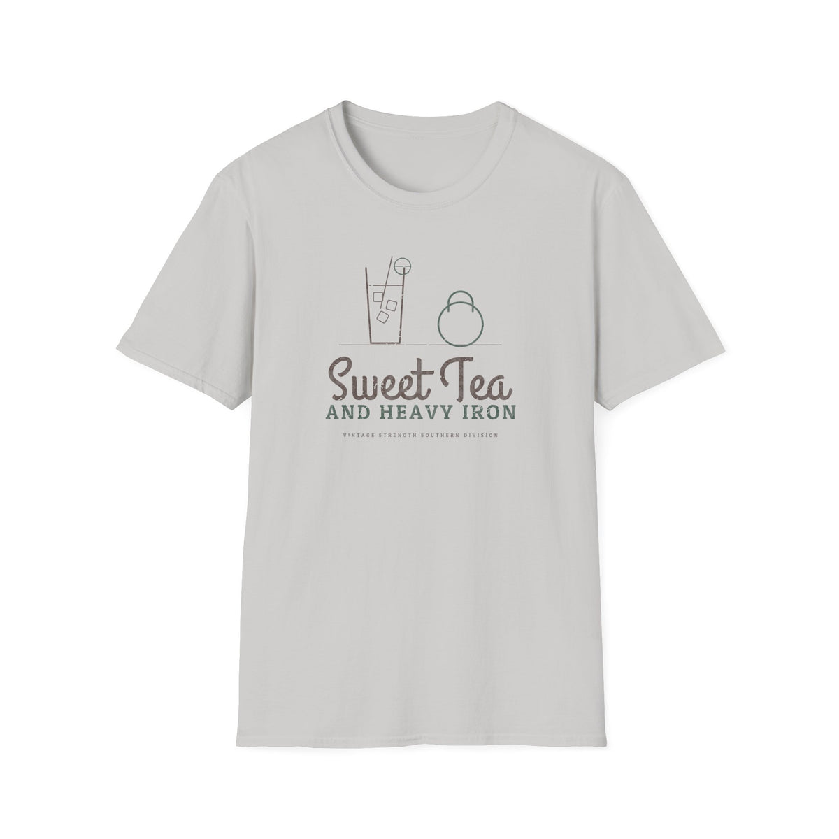 Sweet Tea and Heavy Iron T-Shirt in Ice Grey