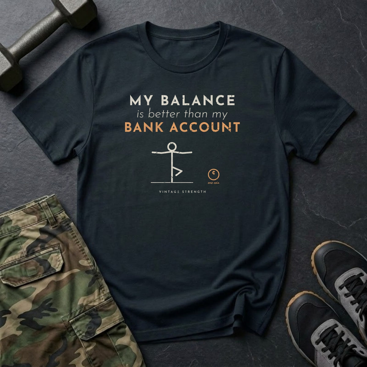 My Balance Is Better Than My Bank Account T-Shirt in Black