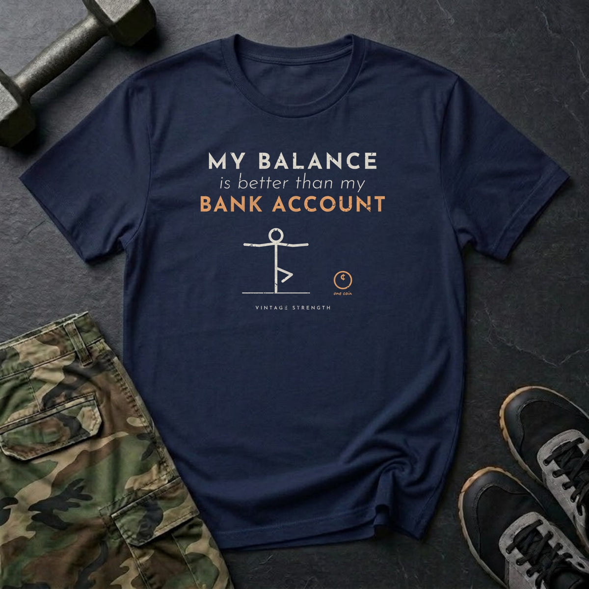 My Balance Is Better Than My Bank Account T-Shirt in Navy