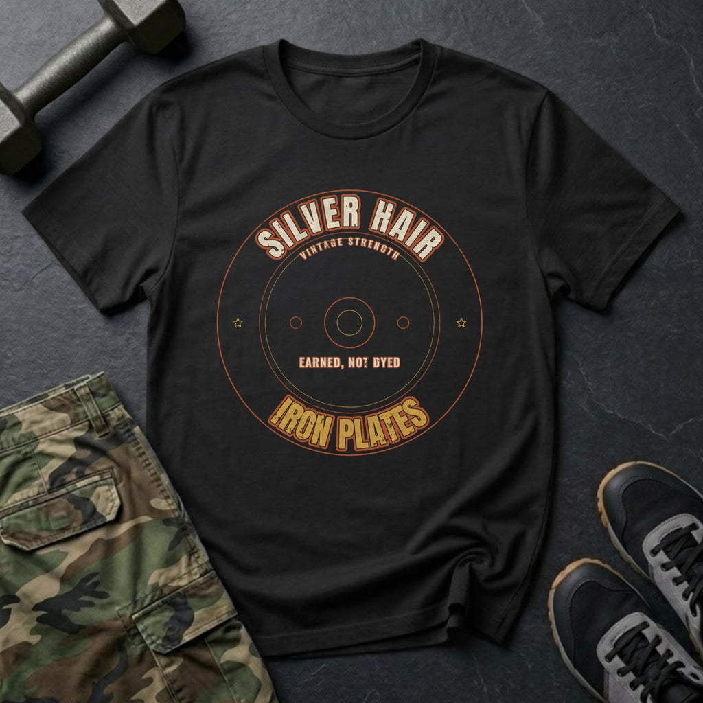 Silver Hair, Iron Plates T-Shirt in Black