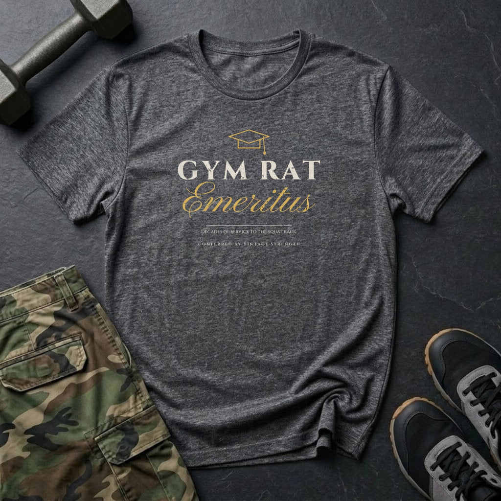 Gym Rat Emeritus T-Shirt in Dark Heather