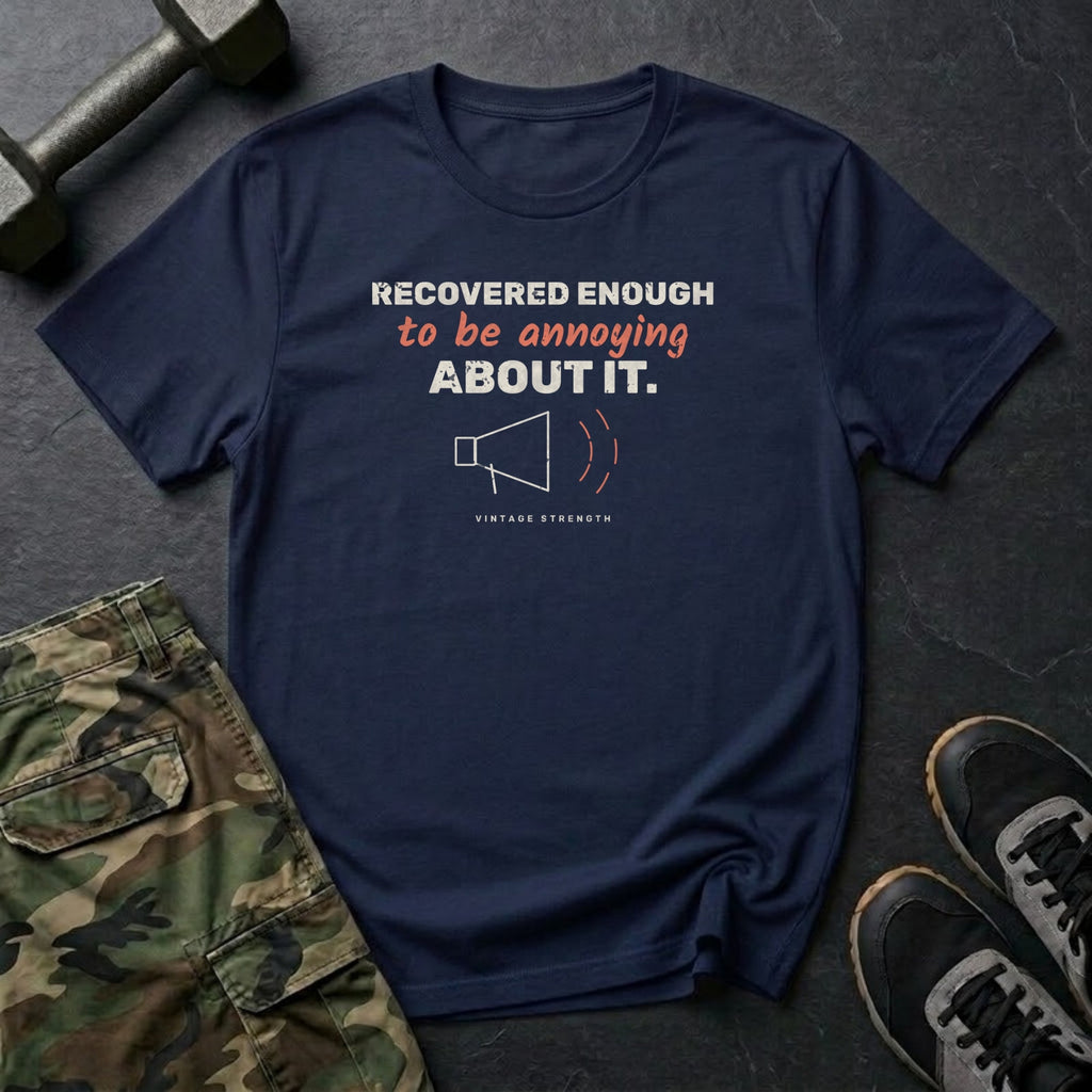 Recovered Enough to Be Annoying About It T-Shirt in Navy
