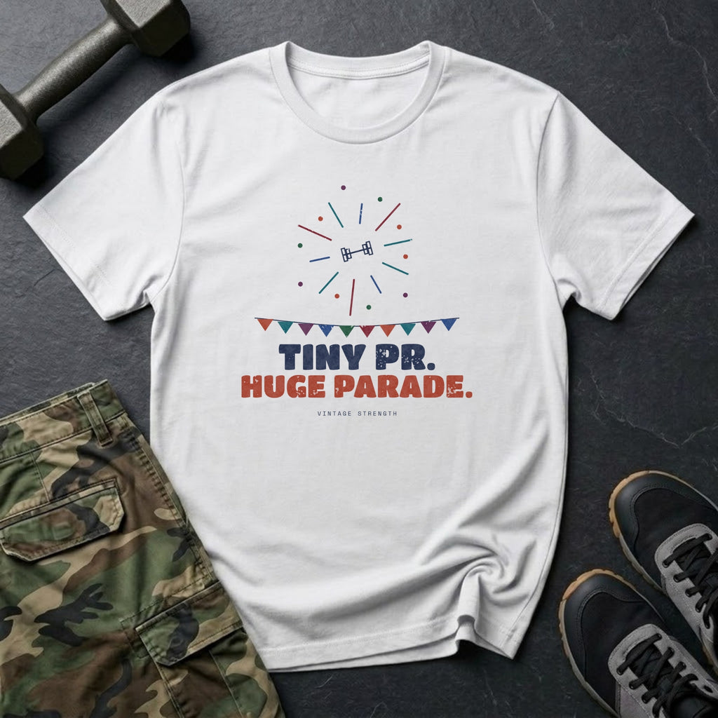 Tiny PR. Huge Parade. T-Shirt in White