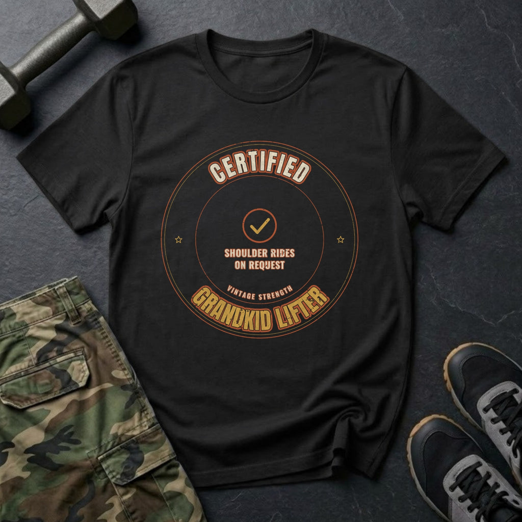 Certified Grandkid Lifter T-Shirt in Black