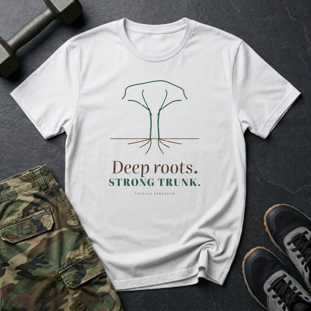 Deep Roots. Strong Trunk. T-Shirt in White