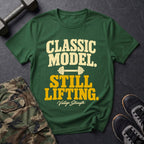 Classic Model, Still Lifting - Gym T-Shirt in Forest Green