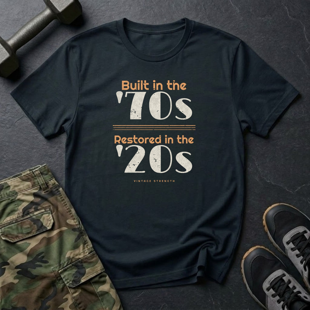 Built in the '70s. Restored in the '20s. T-Shirt in Black
