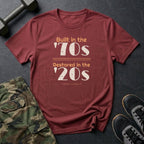 Built in the '70s. Restored in the '20s. T-Shirt in Heather Cardinal
