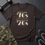 Built in the '70s. Restored in the '20s. T-Shirt in Dark Chocolate