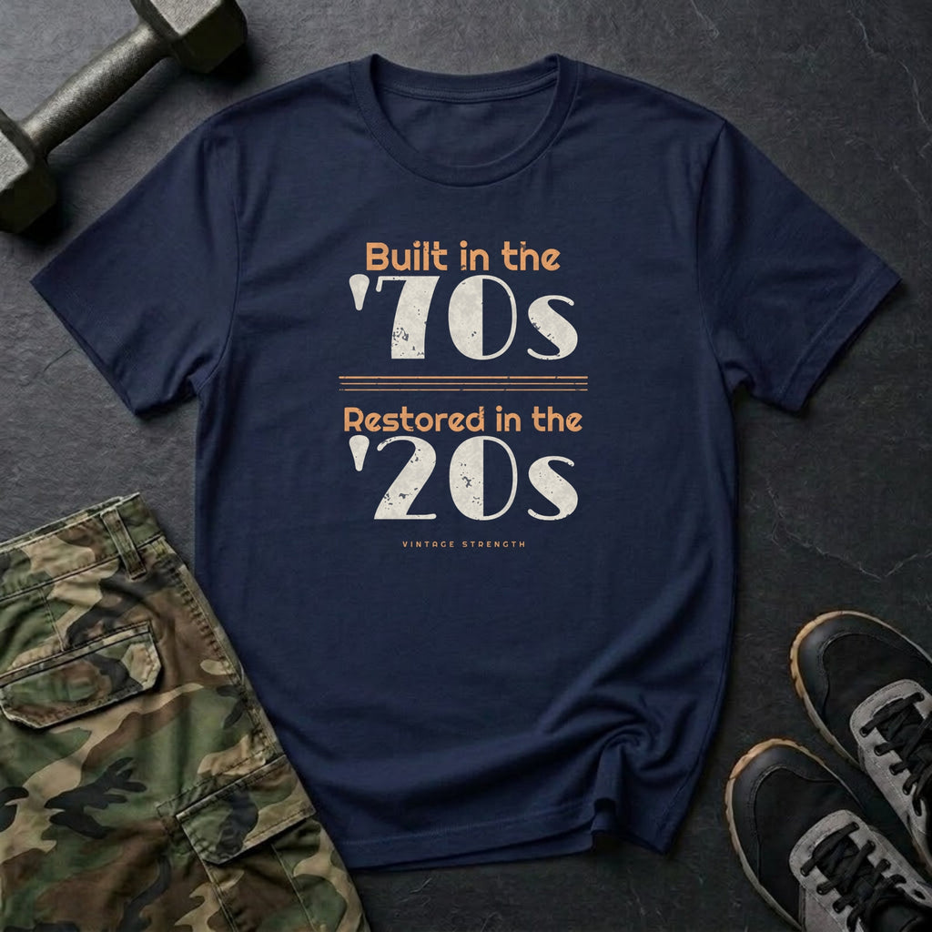 Built in the '70s. Restored in the '20s. T-Shirt in Navy