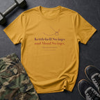 Kettlebell Swings and Mood Swings T-Shirt in Daisy