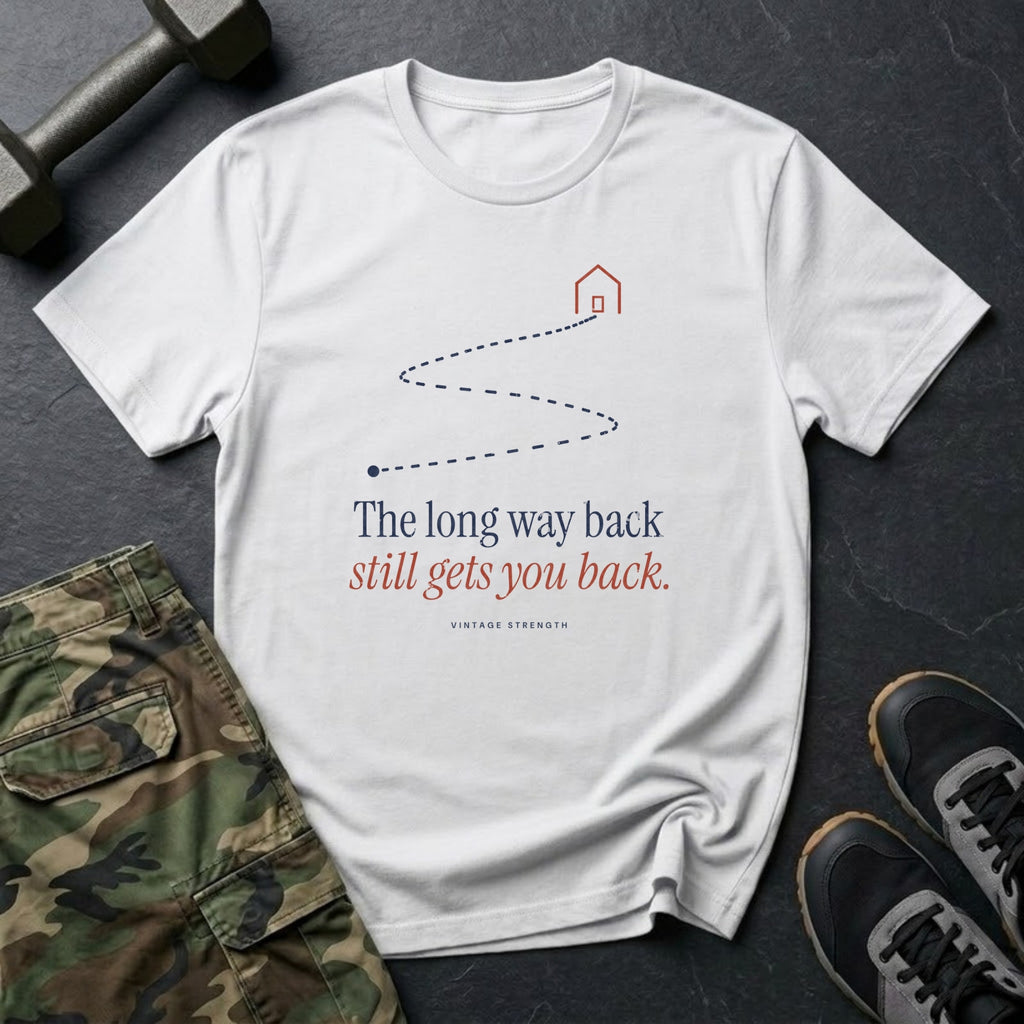 The Long Way Back Still Gets You Back T-Shirt in White