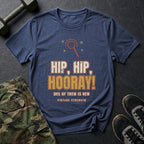 Hip, Hip, Hooray (One of Them Is New) T-Shirt in Heather Navy