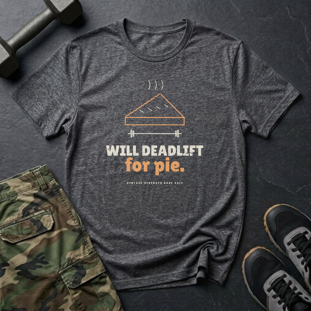 Will Deadlift for Pie T-Shirt in Dark Heather