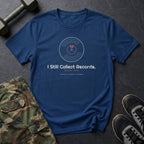 I Still Collect Records T-Shirt in Heather Navy