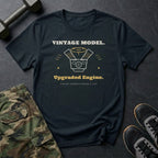Vintage Model. Upgraded Engine. T-Shirt in Black