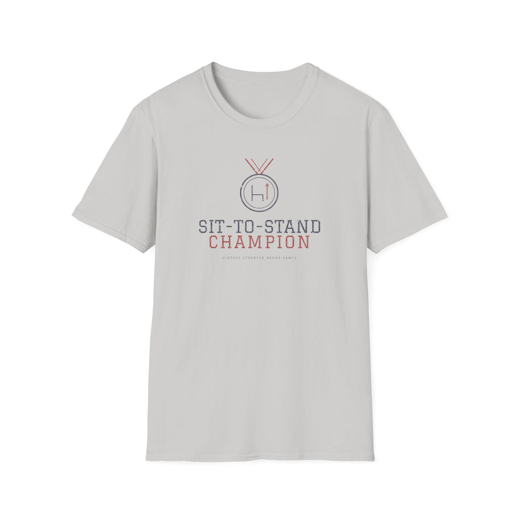Sit-to-Stand Champion T-Shirt in Ice Grey