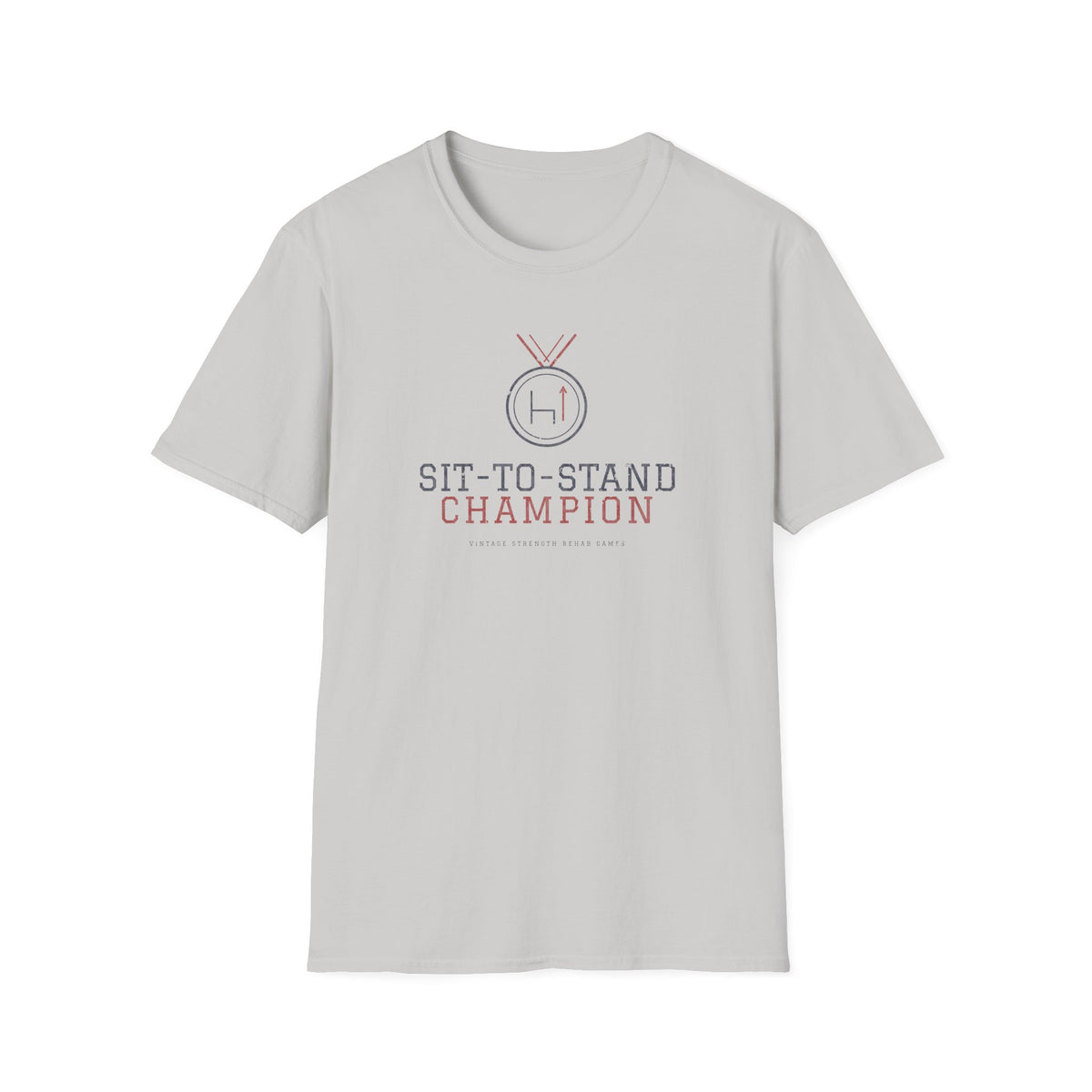 Sit-to-Stand Champion T-Shirt in Ice Grey