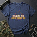 Over the Hill and Up the Next One T-Shirt in Heather Navy