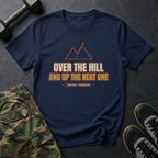 Over the Hill and Up the Next One T-Shirt in Navy
