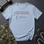 Training for the Class Reunion T-Shirt in Light Blue
