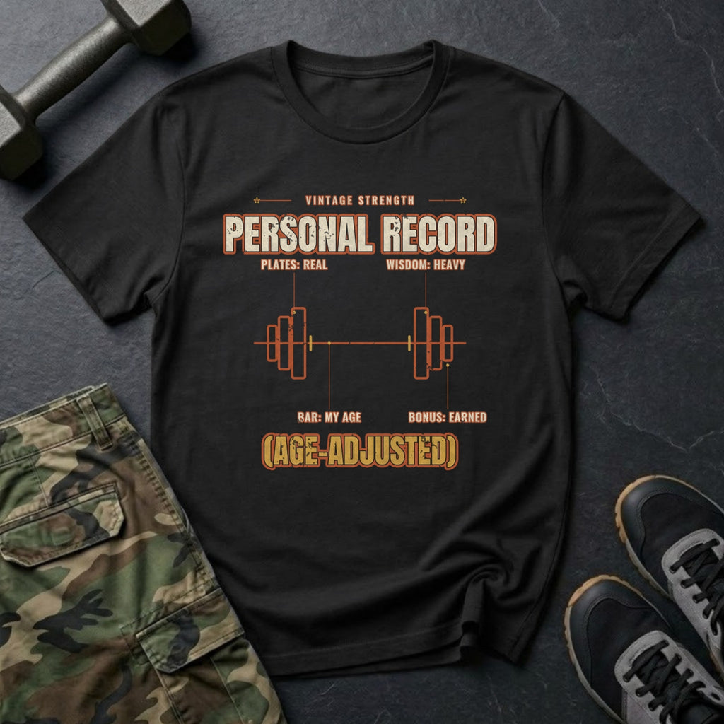 Personal Record (Age-Adjusted) T-Shirt in Black