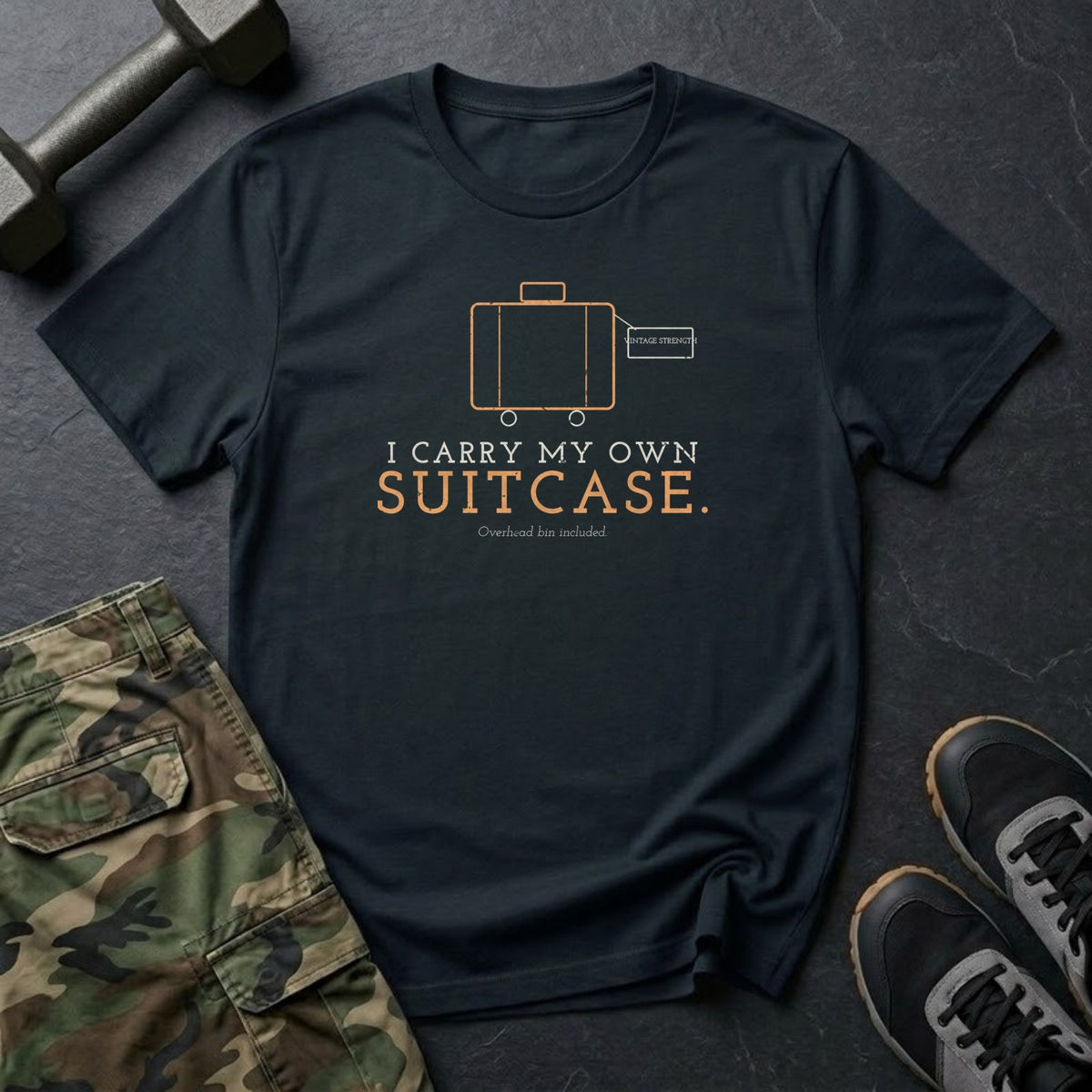 I Carry My Own Suitcase T-Shirt in Black
