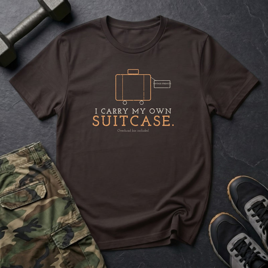 I Carry My Own Suitcase T-Shirt in Dark Chocolate