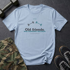 Old Friends. New Personal Records. T-Shirt in Light Blue