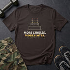 More Candles, More Plates T-Shirt in Dark Chocolate