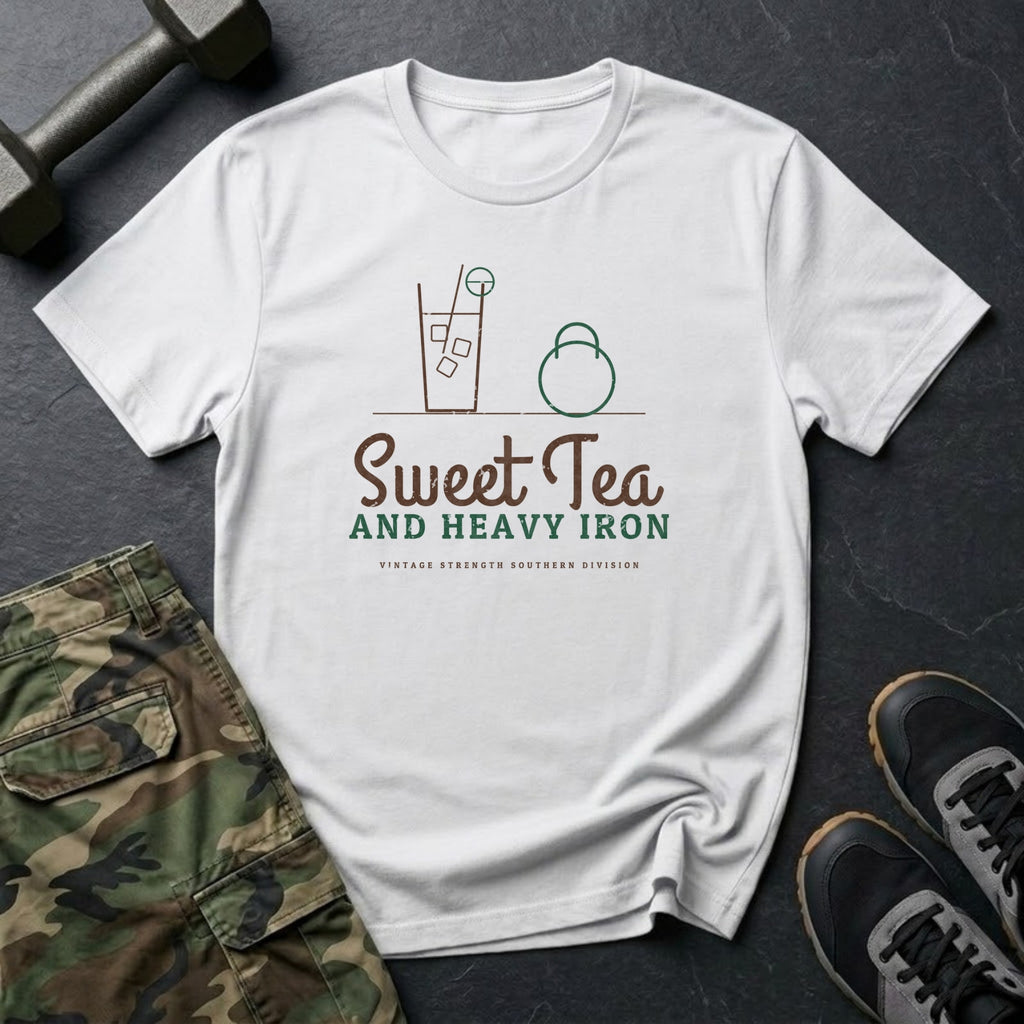 Sweet Tea and Heavy Iron T-Shirt in White