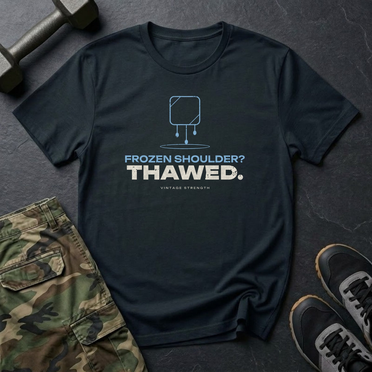 Frozen Shoulder? Thawed. T-Shirt in Black