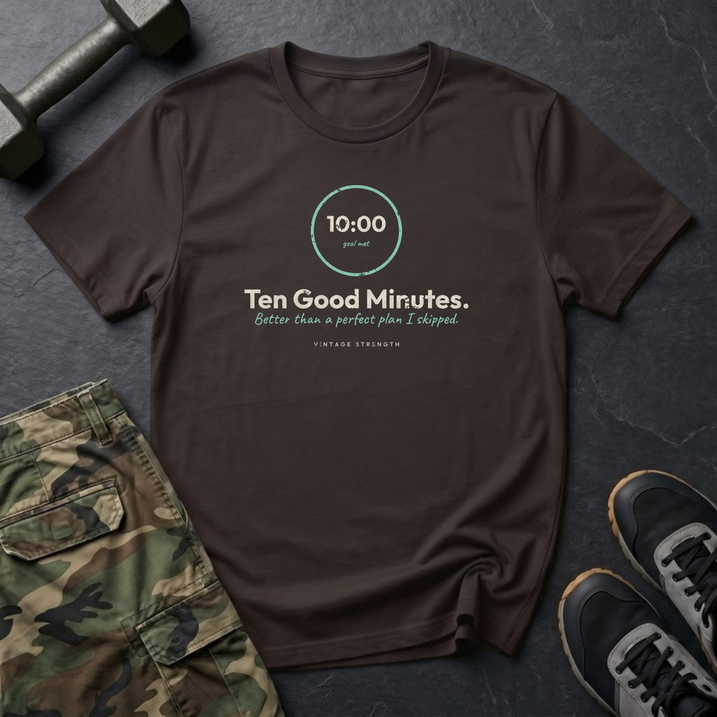 Ten Good Minutes T-Shirt in Dark Chocolate
