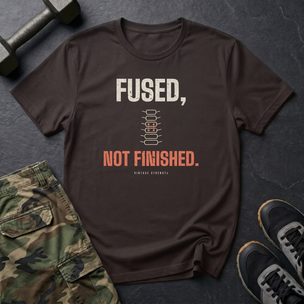 Fused, Not Finished T-Shirt in Dark Chocolate