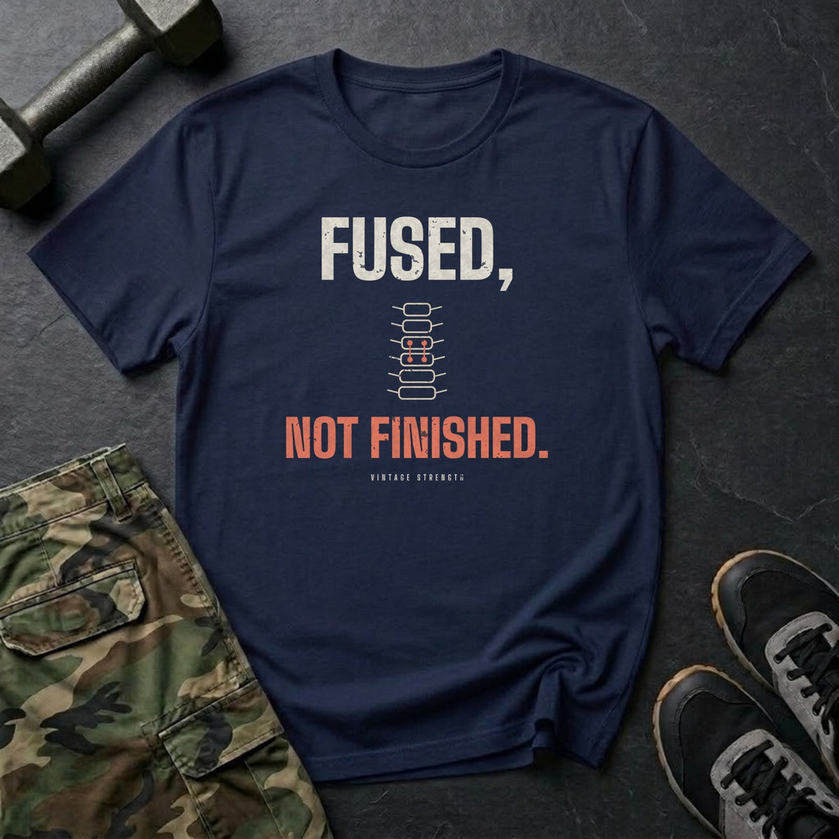 Fused, Not Finished T-Shirt in Navy