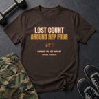 Lost Count Around Rep Four T-Shirt in Dark Chocolate