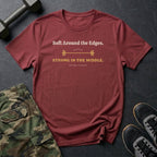 Soft Around the Edges. Strong in the Middle. T-Shirt in Heather Cardinal