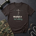 Wobbly but Willing T-Shirt in Dark Chocolate