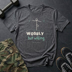 Wobbly but Willing T-Shirt in Dark Heather