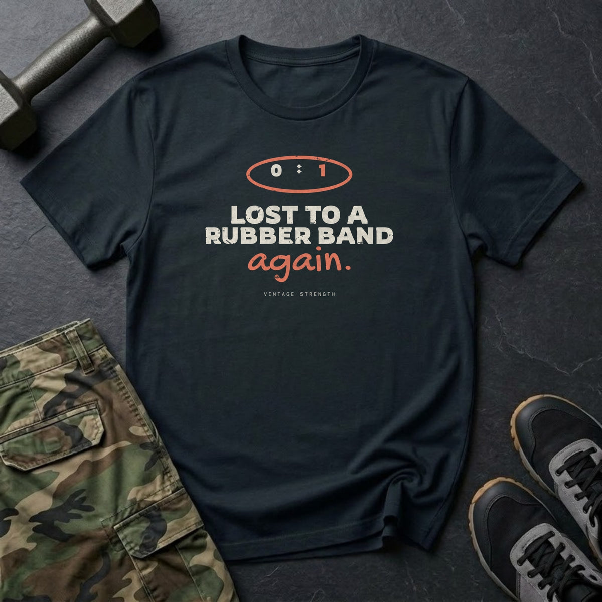 Lost to a Rubber Band Again T-Shirt in Black