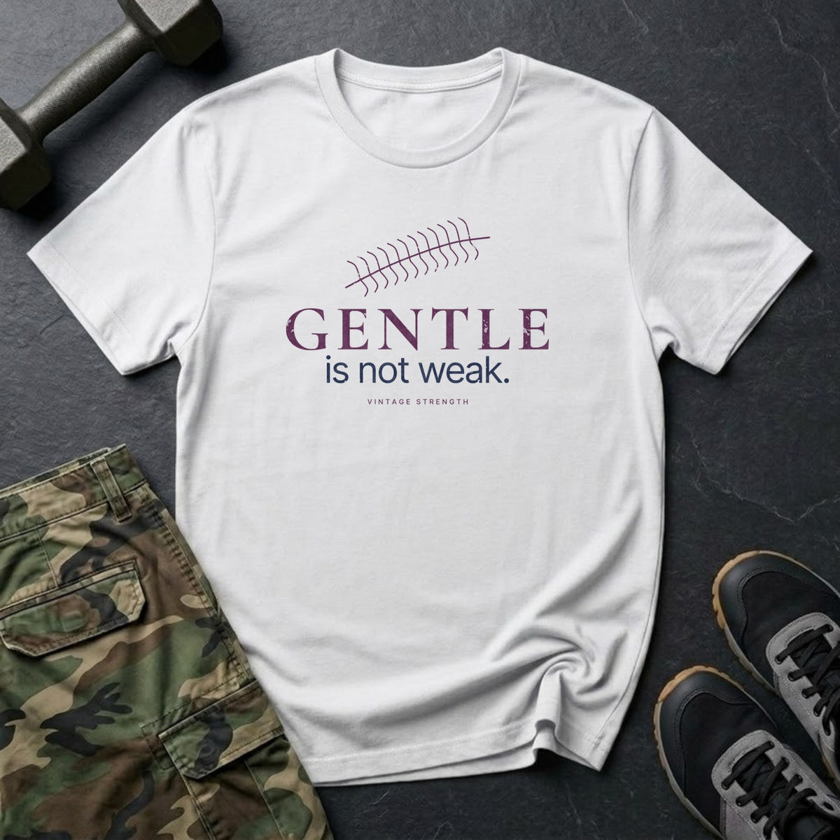 Gentle Is Not Weak T-Shirt in White