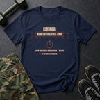 Retired. Now Lifting Full-Time. T-Shirt in Navy