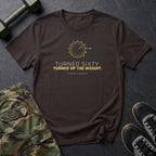 Turned Sixty. Turned Up the Weight. T-Shirt in Dark Chocolate