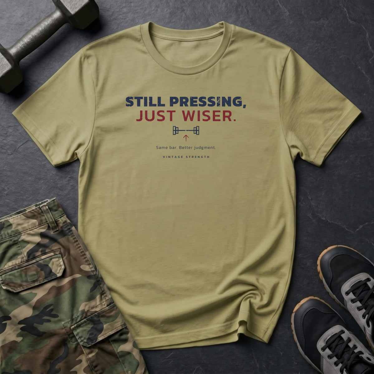 Still Pressing, Just Wiser T-Shirt in Natural