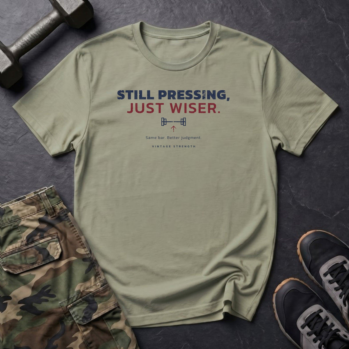 Still Pressing, Just Wiser T-Shirt in Pistachio